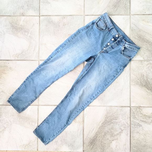 H&M High Rise Skinny Jeans Button Fly Size 32 - Picture 1 of 7
